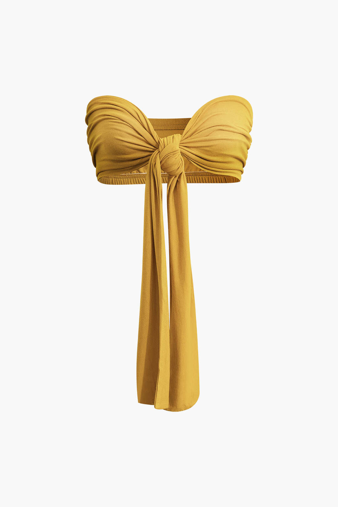 Knot Front Ruched Tube Top with Pleated Wide Leg Pants - Y2K Aesthetic Outfit Set Knot Front Ruched Tube Top with Pleated Wide Leg Pants - Y2K Aesthetic Outfit Set