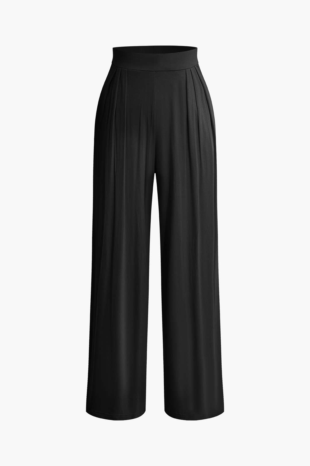 Knot Front Ruched Tube Top with Pleated Wide Leg Pants - Y2K Aesthetic Outfit Set Knot Front Ruched Tube Top with Pleated Wide Leg Pants - Y2K Aesthetic Outfit Set