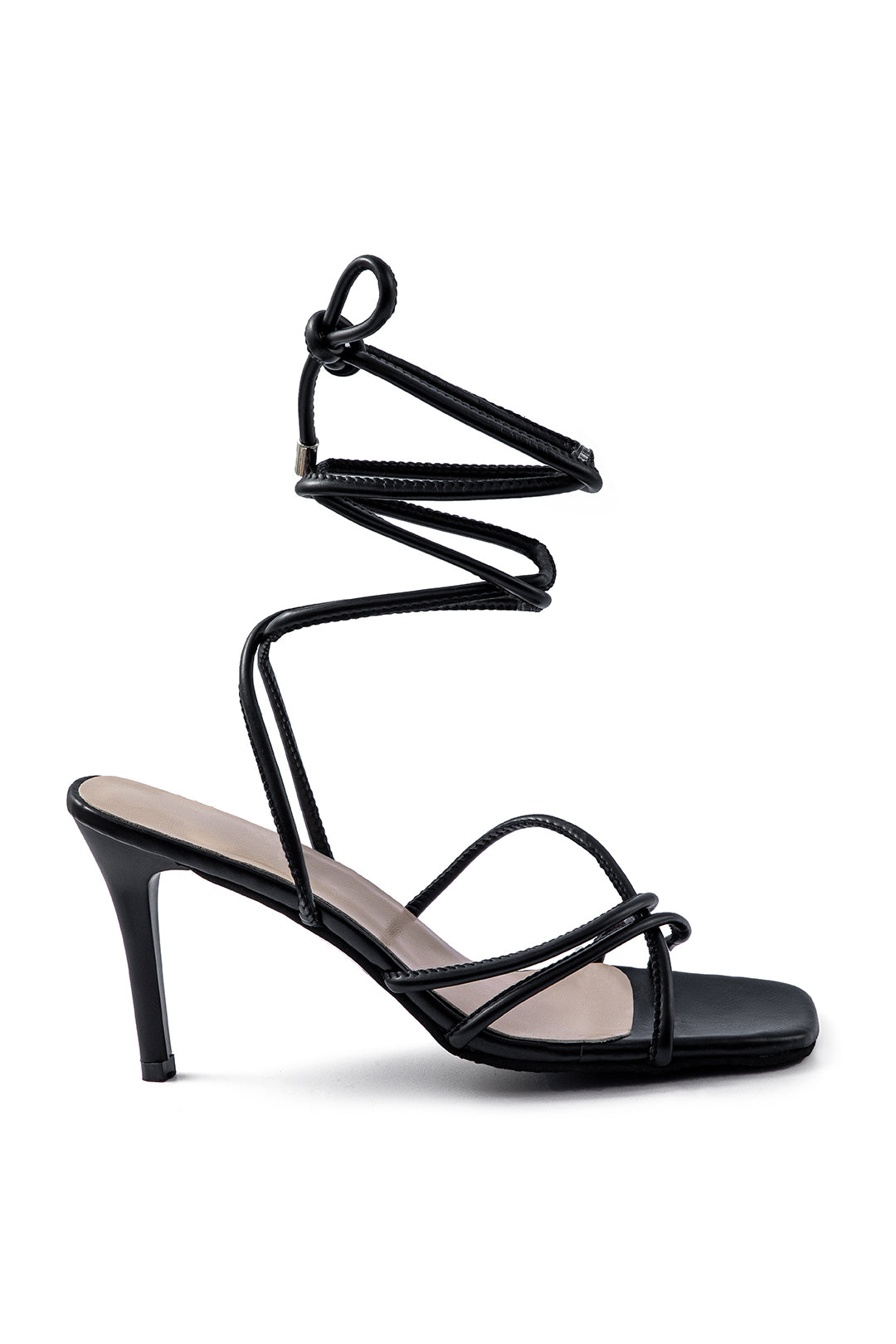 Knot Lace-Up Square Toe High Heels for Y2K Fashion and Coquette Aesthetic Outfits Knot Lace-Up Square Toe High Heels for Y2K Fashion and Coquette Aesthetic Outfits