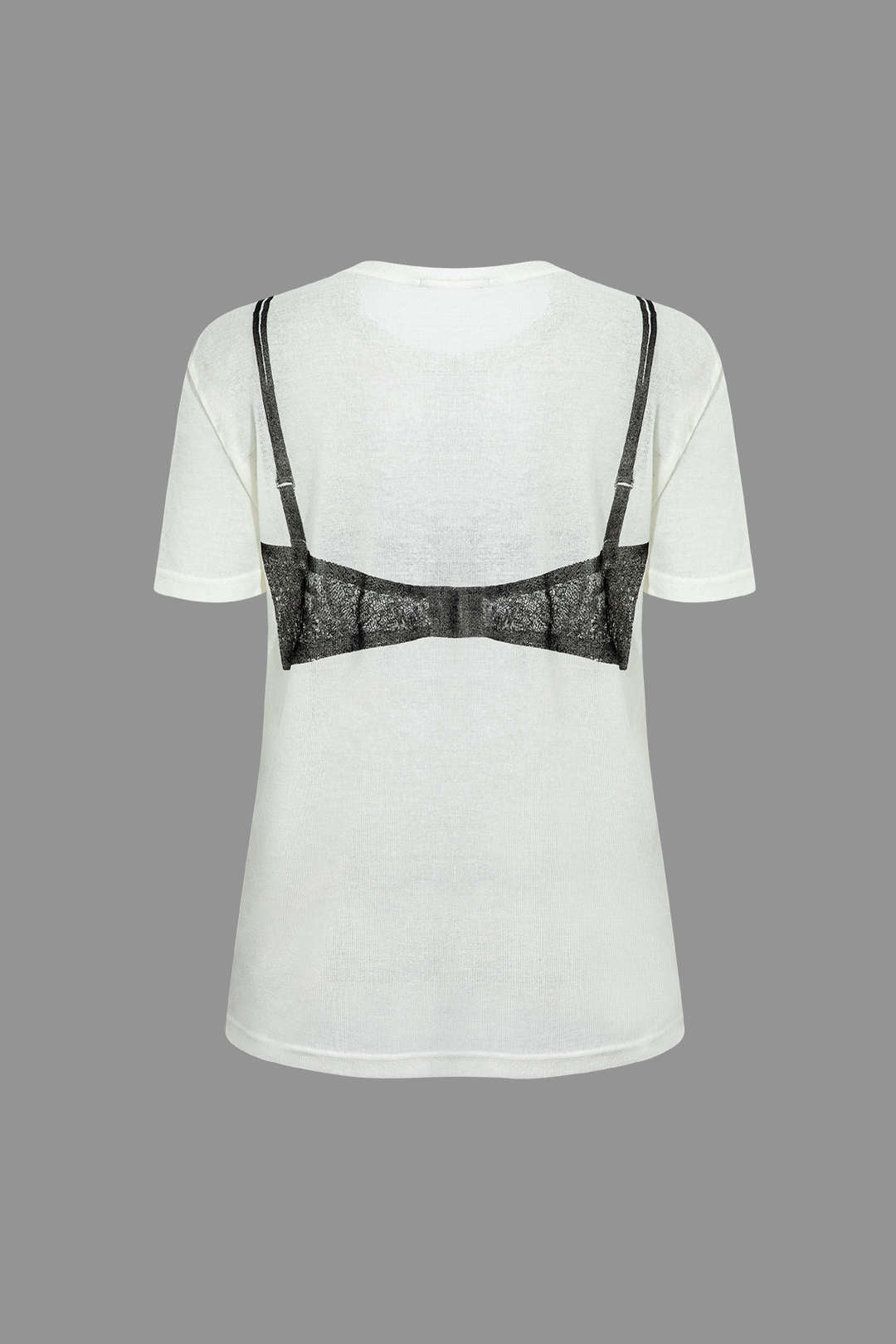 Lace Bikini Print Y2K Aesthetic Round Neck Short Sleeve T-Shirt for Trendy Outfits Lace Bikini Print Y2K Aesthetic Round Neck Short Sleeve T-Shirt for Trendy Outfits