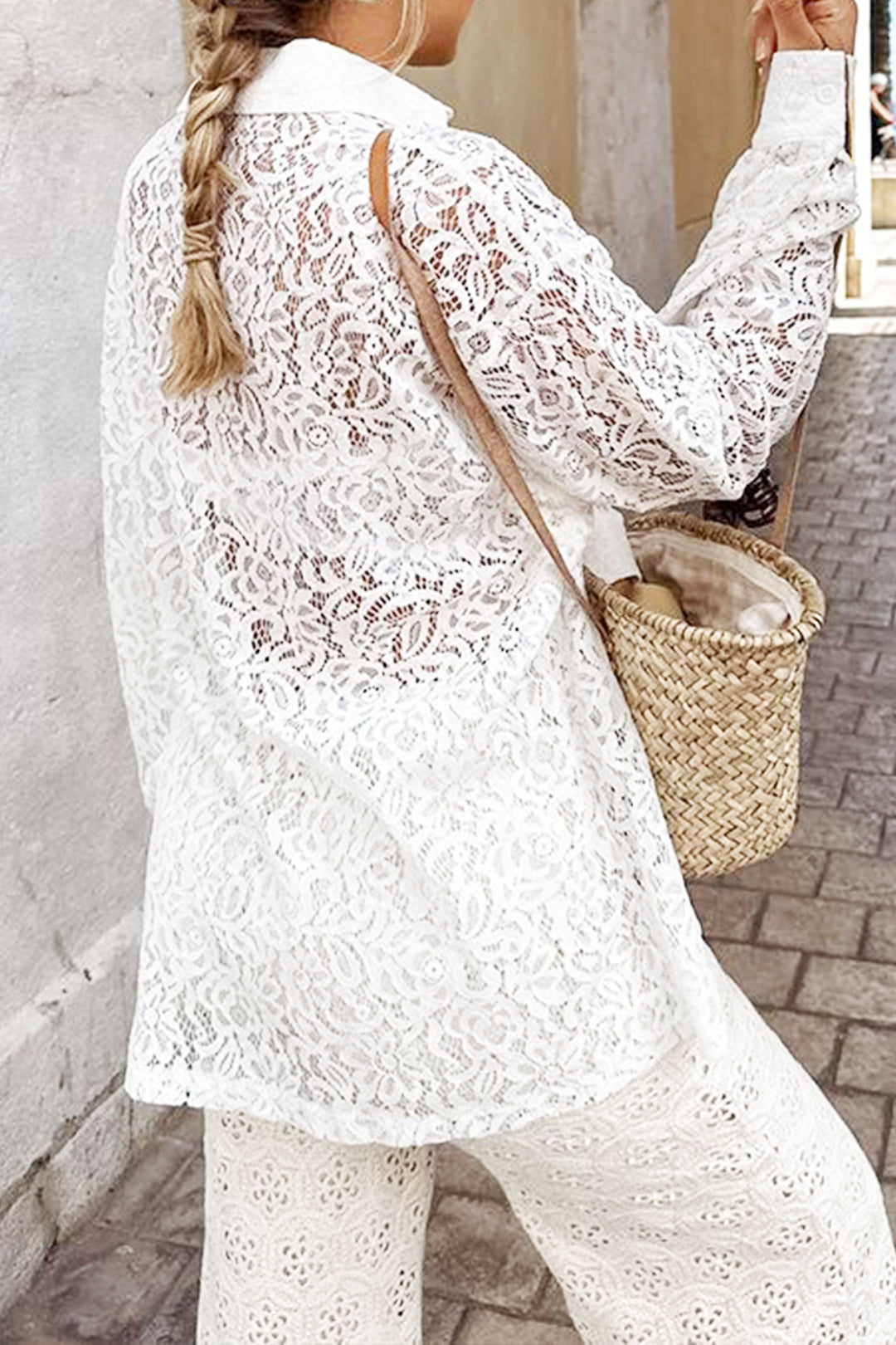 Lace Button-Up Long Sleeve Shirt in Y2K Style - Perfect for Coquette and Grunge Aesthetics Lace Button-Up Long Sleeve Shirt in Y2K Style - Perfect for Coquette and Grunge Aesthetics