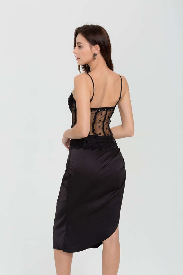 Lace Detail Mesh Corset Top - Y2K Aesthetic Cute Crop Top for Coquette and Grunge Styles Lace Detail Mesh Corset Top - Y2K Aesthetic Cute Crop Top for Coquette and Grunge Styles