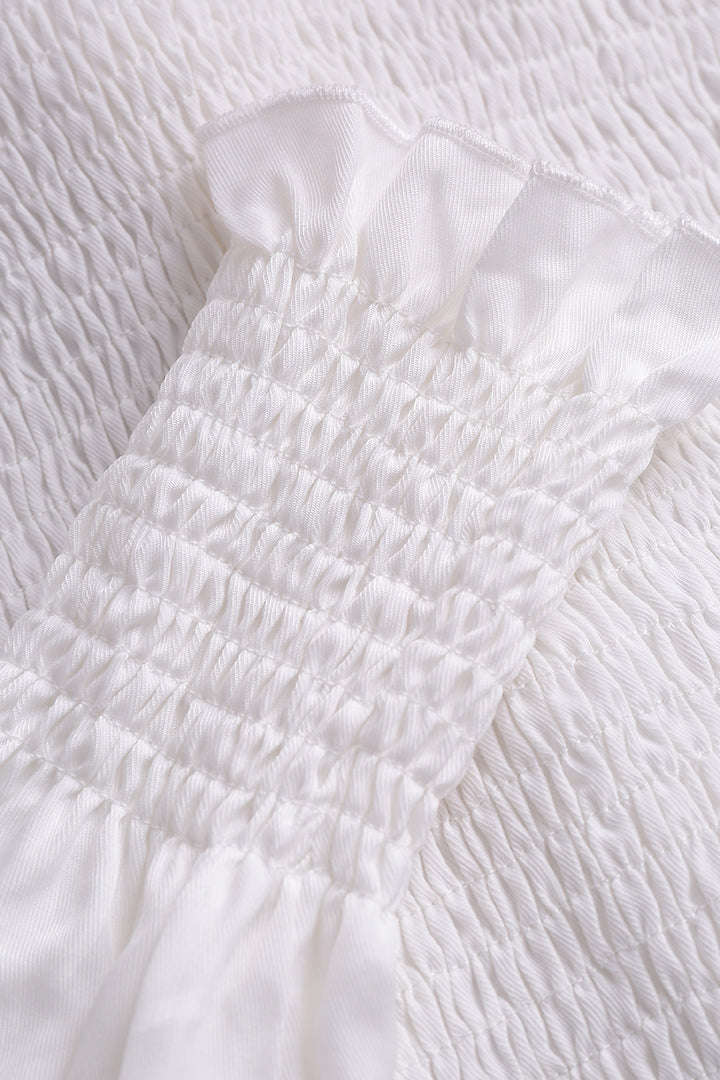 Lace Frills Tie Front Long Sleeve Top - Y2K Aesthetic Cute Top for Coquette Style Outfits Lace Frills Tie Front Long Sleeve Top - Y2K Aesthetic Cute Top for Coquette Style Outfits