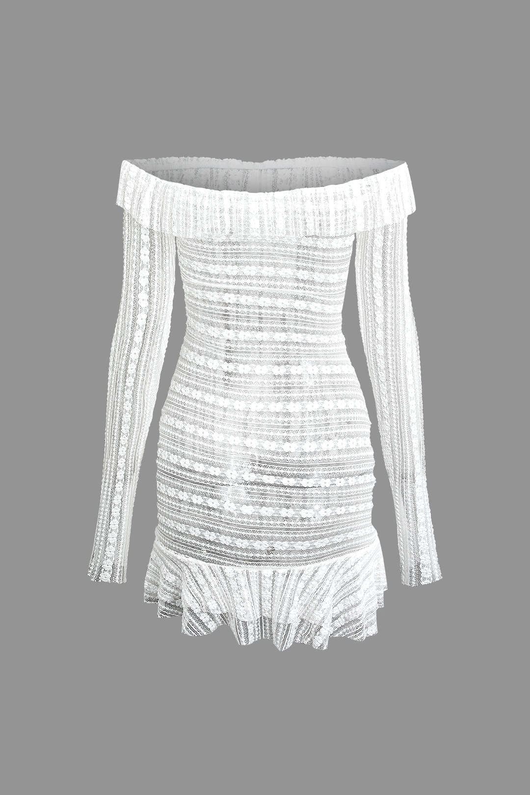 Lace Ruffle Off-The-Shoulder Mini Dress for Y2K Fashion & Coquette Aesthetic Styles Lace Ruffle Off-The-Shoulder Mini Dress for Y2K Fashion & Coquette Aesthetic Styles