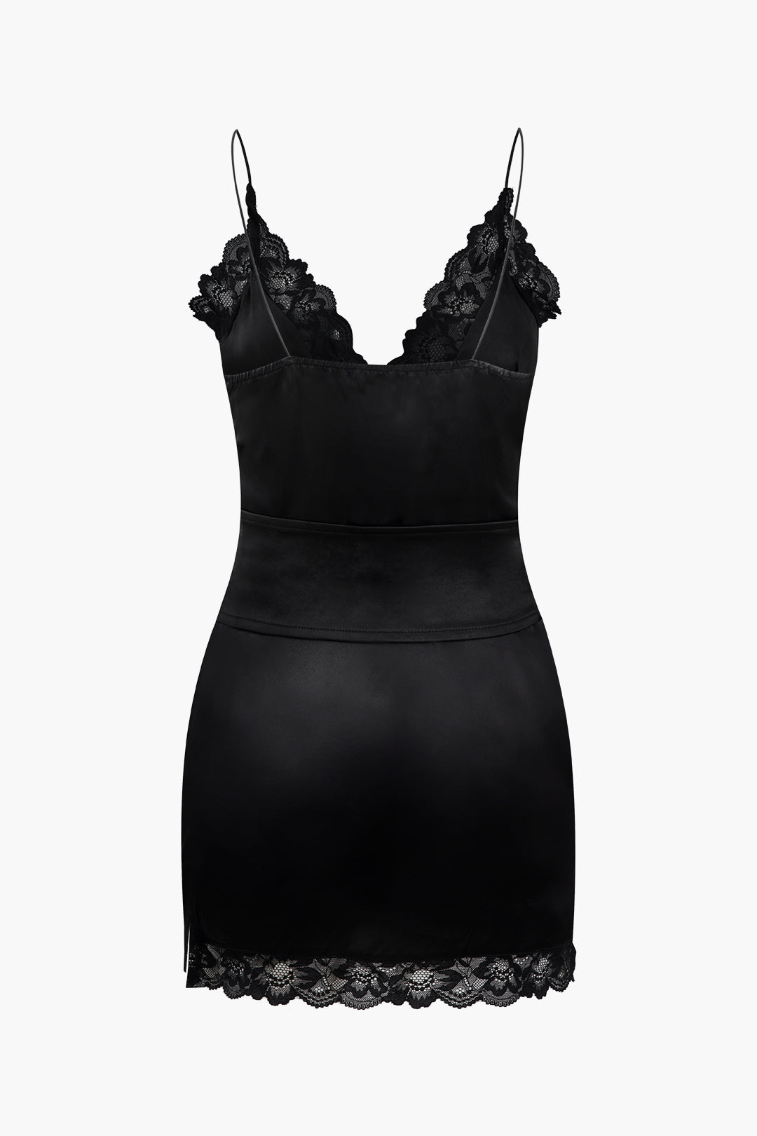 Lace Tie Front V-Neck Cami Mini Dress in Y2K Style for Coquette Aesthetic Outfits Lace Tie Front V-Neck Cami Mini Dress in Y2K Style for Coquette Aesthetic Outfits