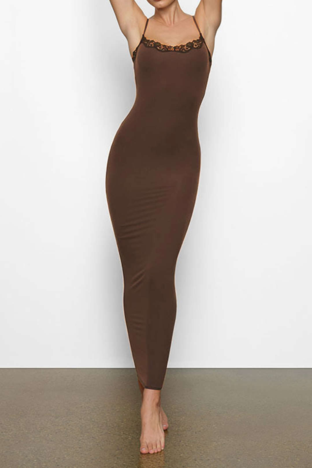 Lace Trim Backless Slip Maxi Dress - Elegant Y2K Fashion for Effortless Coquette Style Lace Trim Backless Slip Maxi Dress - Elegant Y2K Fashion for Effortless Coquette Style