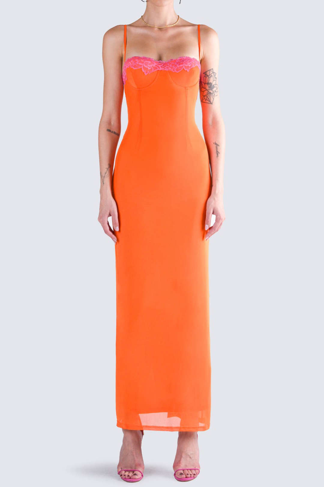 Lace Trim Cami Midi Dress - Y2K Aesthetic Slip Dress for Coquette and Grunge Styles Lace Trim Cami Midi Dress - Y2K Aesthetic Slip Dress for Coquette and Grunge Styles