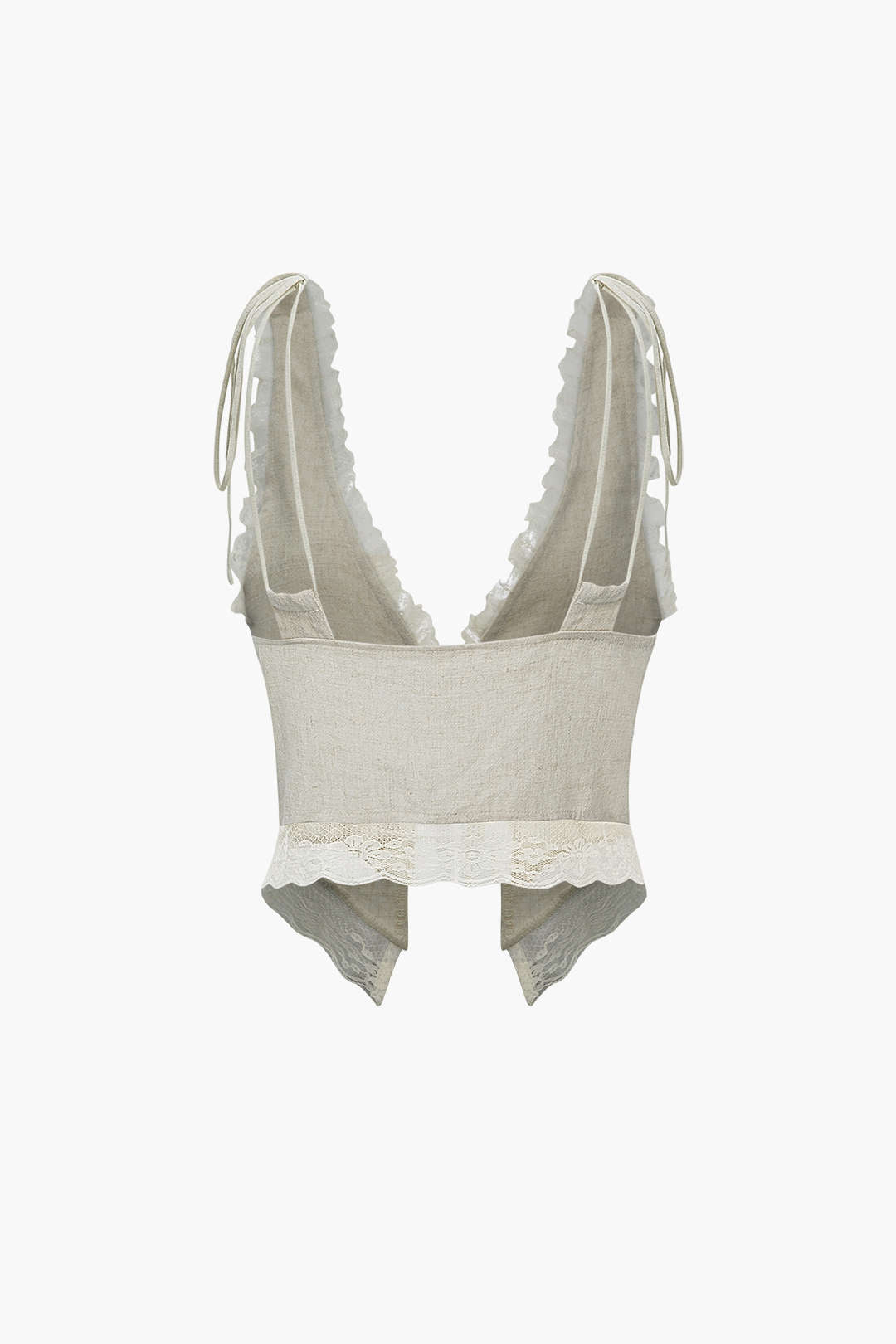 Lace Trim Tie Front Tank Top - Y2K Aesthetic Cute Crop Top for Coquette Style Outfits Lace Trim Tie Front Tank Top - Y2K Aesthetic Cute Crop Top for Coquette Style Outfits