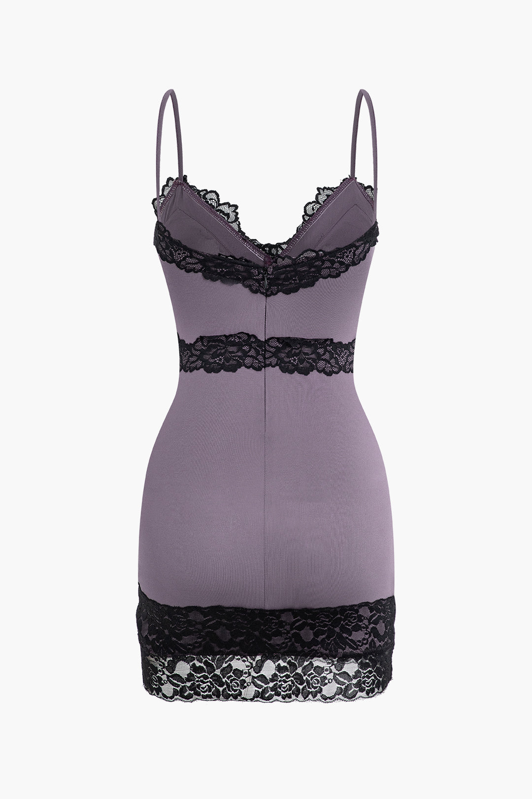 Lace Trim V-Neck Bodycon Cami Mini Dress - Y2K Aesthetic Cute Dress for Stylish Outfits Lace Trim V-Neck Bodycon Cami Mini Dress - Y2K Aesthetic Cute Dress for Stylish Outfits