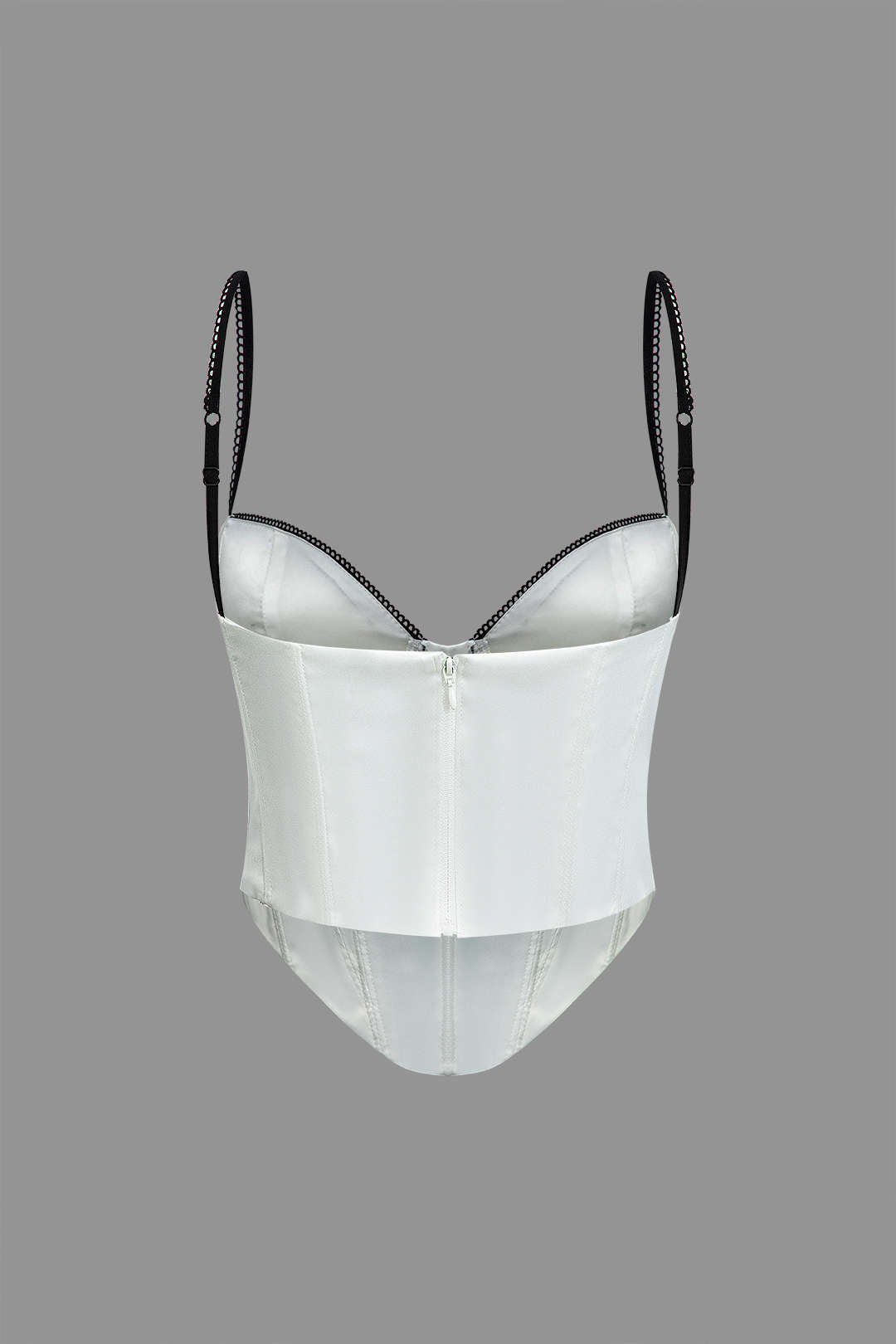 Lace Trim V-Neck Corset Top - Y2K Fashion Essential for Coquette and Grunge Aesthetics Lace Trim V-Neck Corset Top - Y2K Fashion Essential for Coquette and Grunge Aesthetics