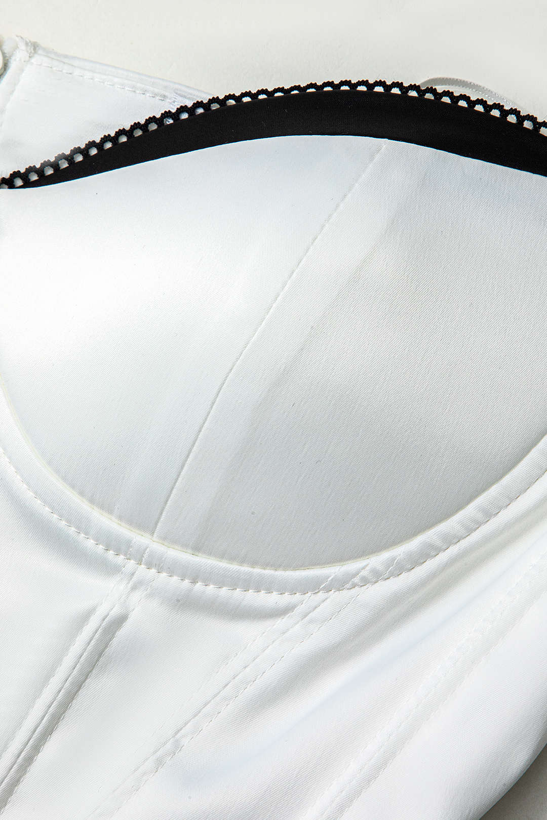 Lace Trim V-Neck Corset Top - Y2K Fashion Essential for Coquette and Grunge Aesthetics Lace Trim V-Neck Corset Top - Y2K Fashion Essential for Coquette and Grunge Aesthetics