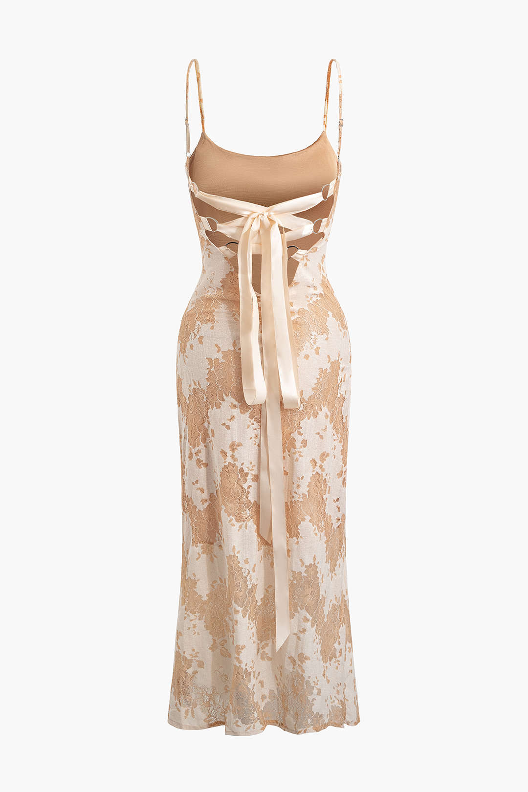 Laced Floral Tie Back Cami Maxi Dress - Y2K Aesthetic Summer Style for Effortless Elegance Laced Floral Tie Back Cami Maxi Dress - Y2K Aesthetic Summer Style for Effortless Elegance