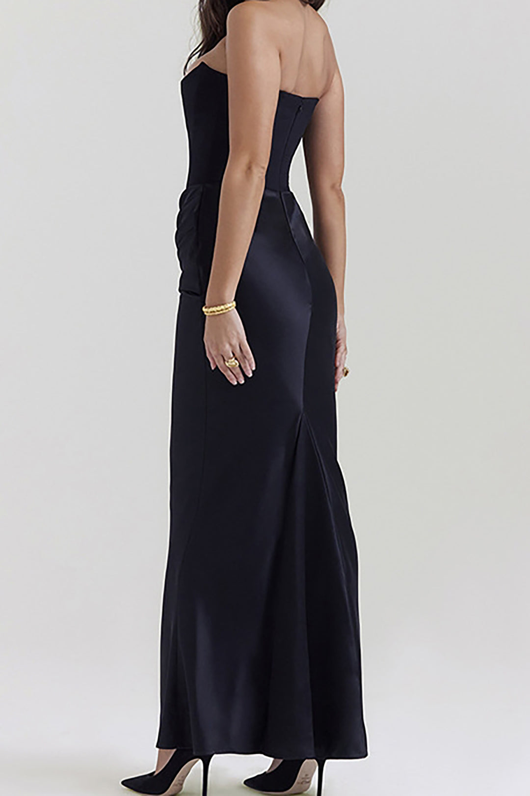 Layered Strapless Mermaid Maxi Dress for Y2K Fashion Lovers - Elegant Aesthetic Style Layered Strapless Mermaid Maxi Dress for Y2K Fashion Lovers - Elegant Aesthetic Style