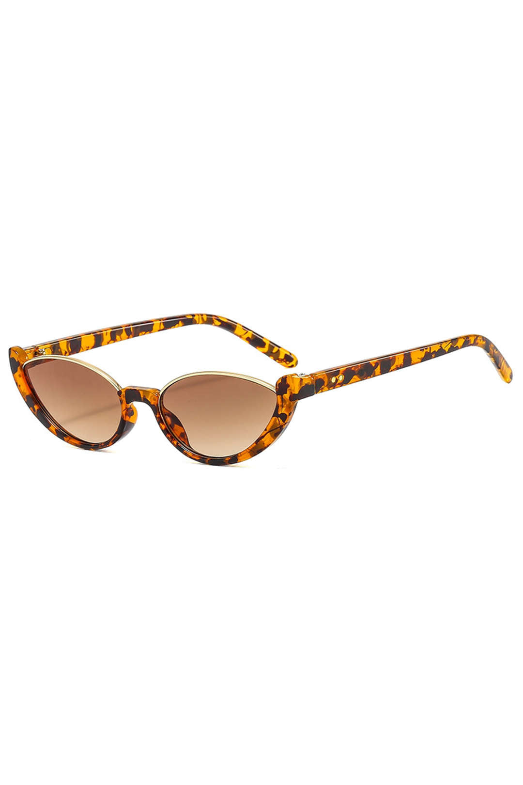 Leopard Cat Eye Oval Sunglasses for Y2K Fashion and Coquette Aesthetic Looks