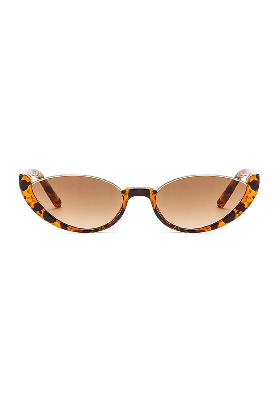 Leopard Cat Eye Oval Sunglasses for Y2K Fashion and Coquette Aesthetic Looks