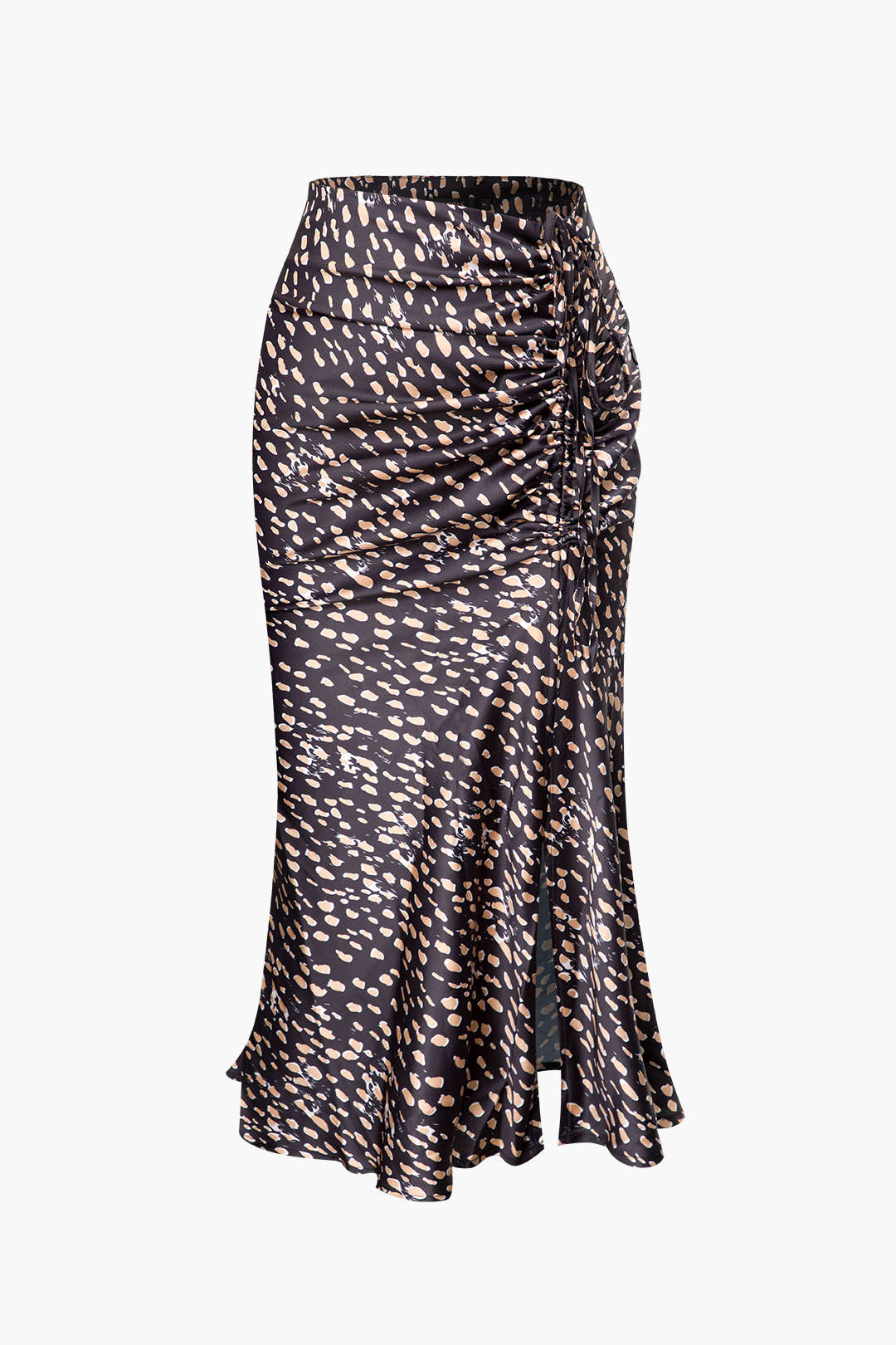 Leopard Print Drawstring Slit Skirt - Y2K Aesthetic Fashion for Trendy Outfits Leopard Print Drawstring Slit Skirt - Y2K Aesthetic Fashion for Trendy Outfits