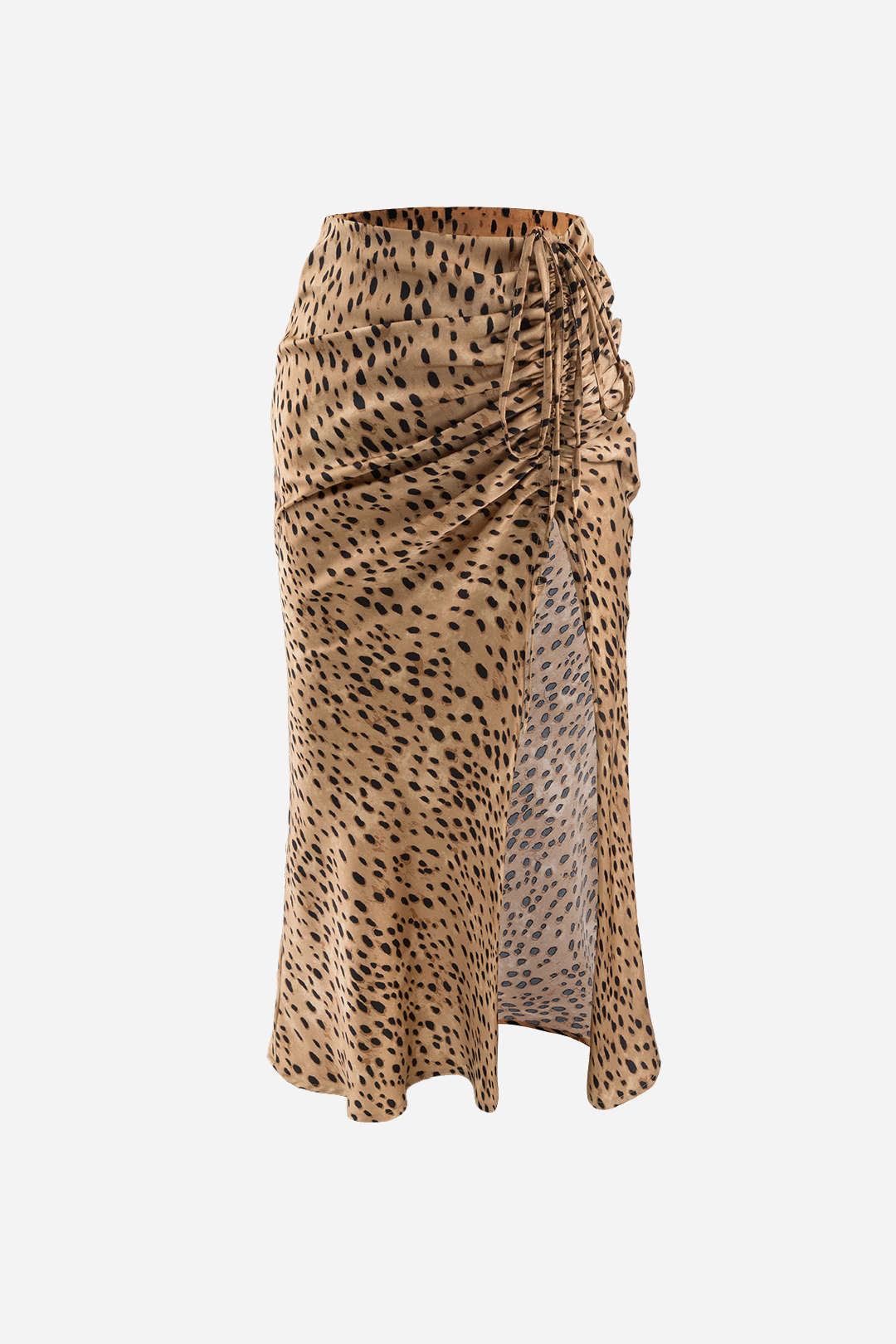 Leopard Print Drawstring Slit Skirt - Y2K Aesthetic Fashion for Trendy Outfits Leopard Print Drawstring Slit Skirt - Y2K Aesthetic Fashion for Trendy Outfits