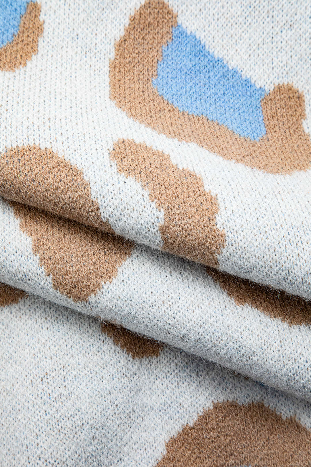 Leopard Print Mock Neck Ribbed Sweater - Y2K Aesthetic Cozy Top for Chic Outfits Leopard Print Mock Neck Ribbed Sweater - Y2K Aesthetic Cozy Top for Chic Outfits