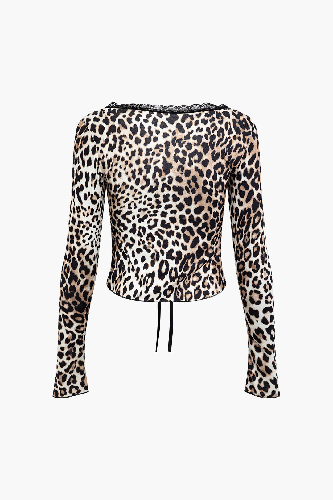 Leopard Print V-Neck Tie Top - Y2K Fashion Statement for Aesthetic Outfits Leopard Print V-Neck Tie Top - Y2K Fashion Statement for Aesthetic Outfits