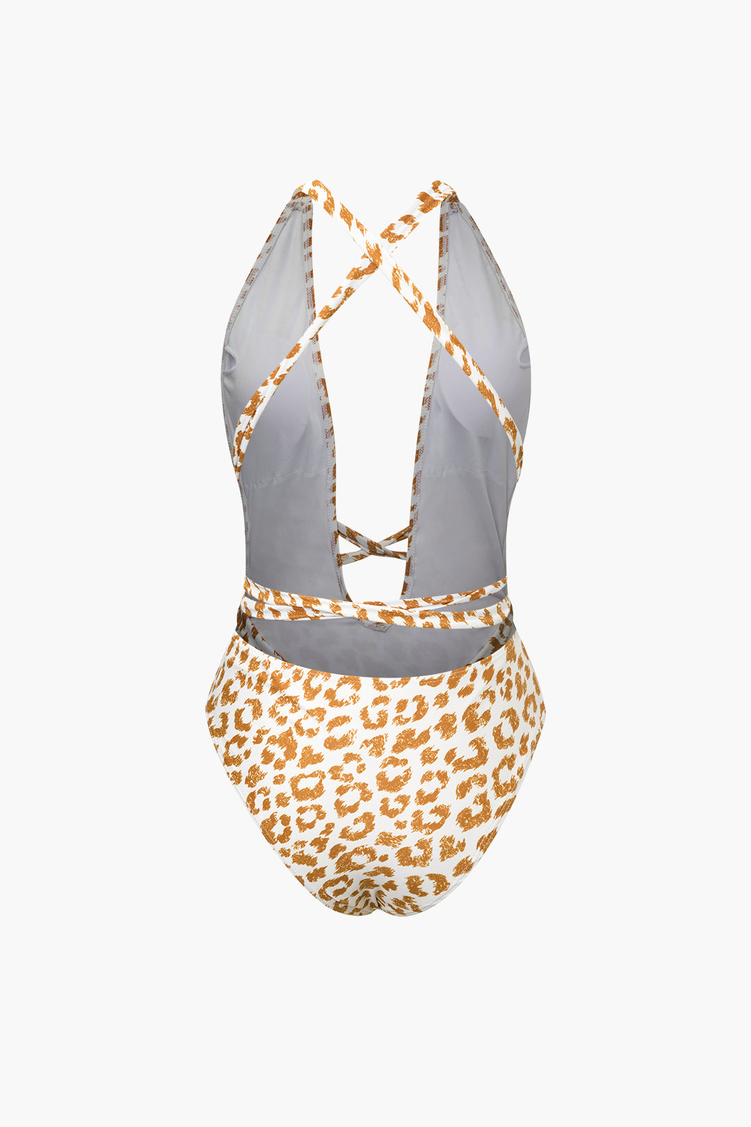 Leopard Print Wrap Tie Swimsuit with Knot Side Cover-Up Skirt Set for Y2K Aesthetic Leopard Print Wrap Tie Swimsuit with Knot Side Cover-Up Skirt Set for Y2K Aesthetic