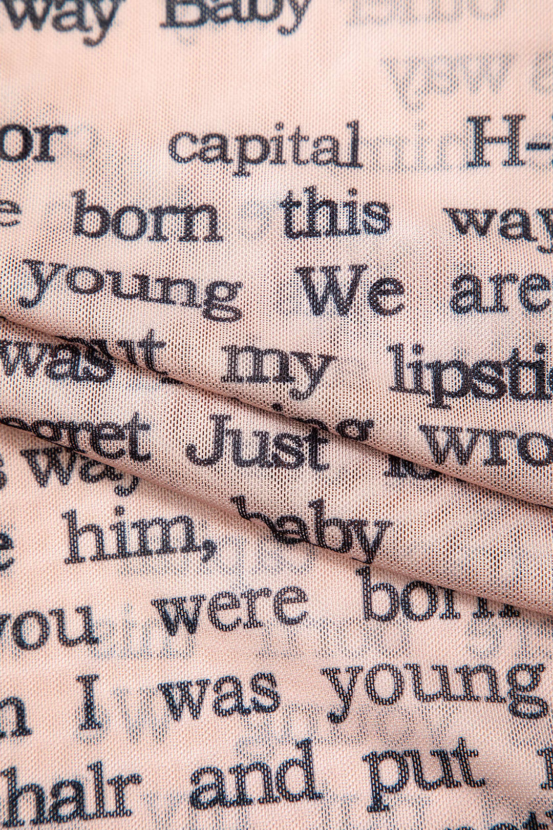 Letter Print Boat Neck Mesh Tank Top with Sleeves - Y2K Aesthetic Cute Top for Stylish Outfits Letter Print Boat Neck Mesh Tank Top with Sleeves - Y2K Aesthetic Cute Top for Stylish Outfits