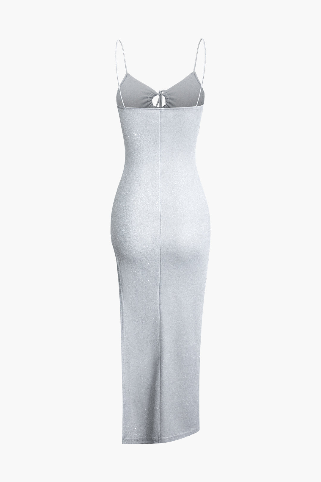 Lurex Side Slit Maxi Dress for Y2K Fashion Lovers - Glamorous Coquette Aesthetic Style Lurex Side Slit Maxi Dress for Y2K Fashion Lovers - Glamorous Coquette Aesthetic Style