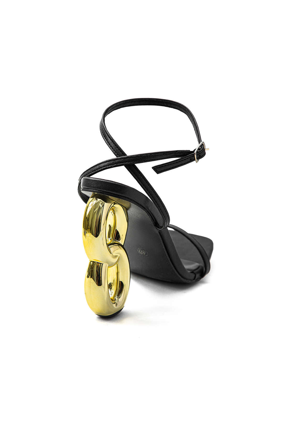 Metal Chain Heel Detail Square-Toe Sandals for Y2K Fashion and Coquette Aesthetic Styles Metal Chain Heel Detail Square-Toe Sandals for Y2K Fashion and Coquette Aesthetic Styles