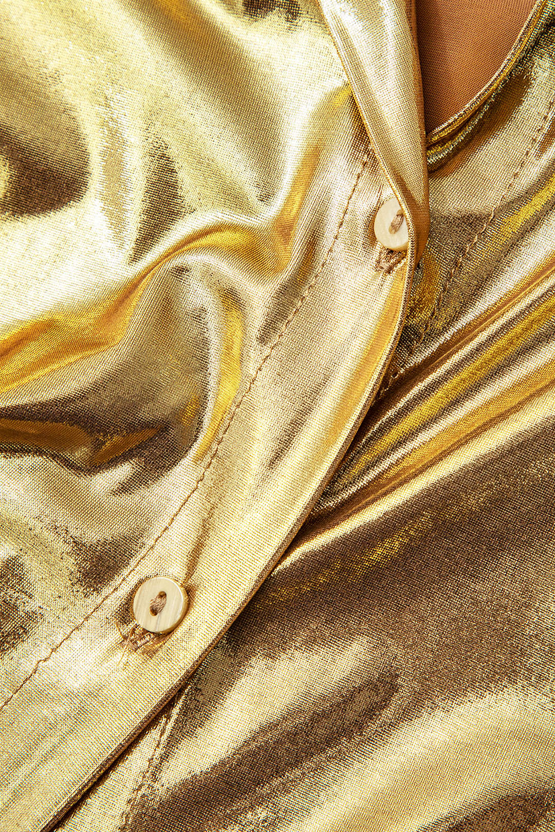 Metallic Effect Y2K Button Down Long Sleeve Shirt for Trendy Aesthetic Outfits Metallic Effect Y2K Button Down Long Sleeve Shirt for Trendy Aesthetic Outfits