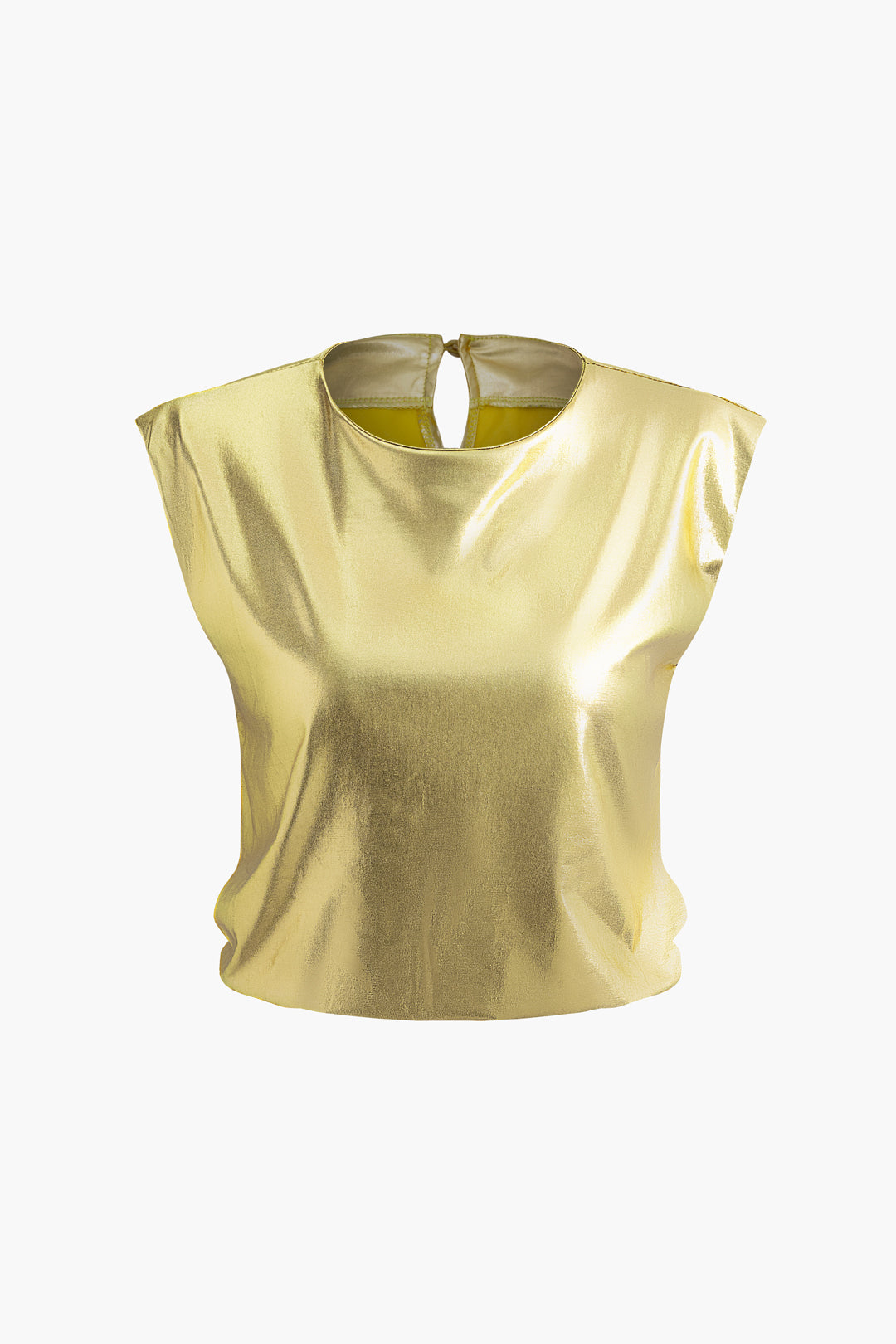 Metallic Effect Y2K Tank Top - Trendy Coquette Aesthetic Crop for Stylish Outfits