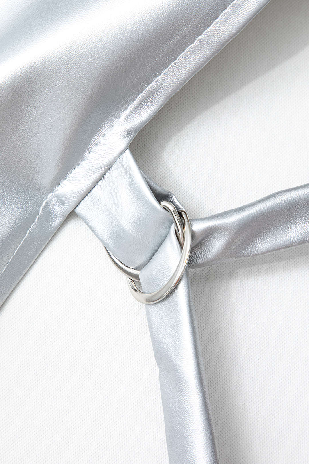 Metallic Faux Leather Cap Sleeve Tank Top - Y2K Aesthetic Fashion Essential Metallic Faux Leather Cap Sleeve Tank Top - Y2K Aesthetic Fashion Essential