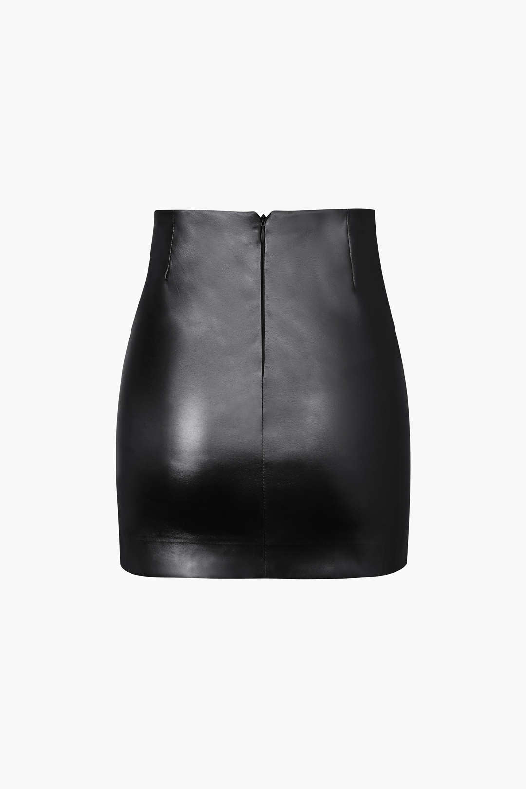 Metallic Faux Leather Knotted Mini Skirt for Y2K Aesthetic and Grunge Style Outfits Metallic Faux Leather Knotted Mini Skirt for Y2K Aesthetic and Grunge Style Outfits
