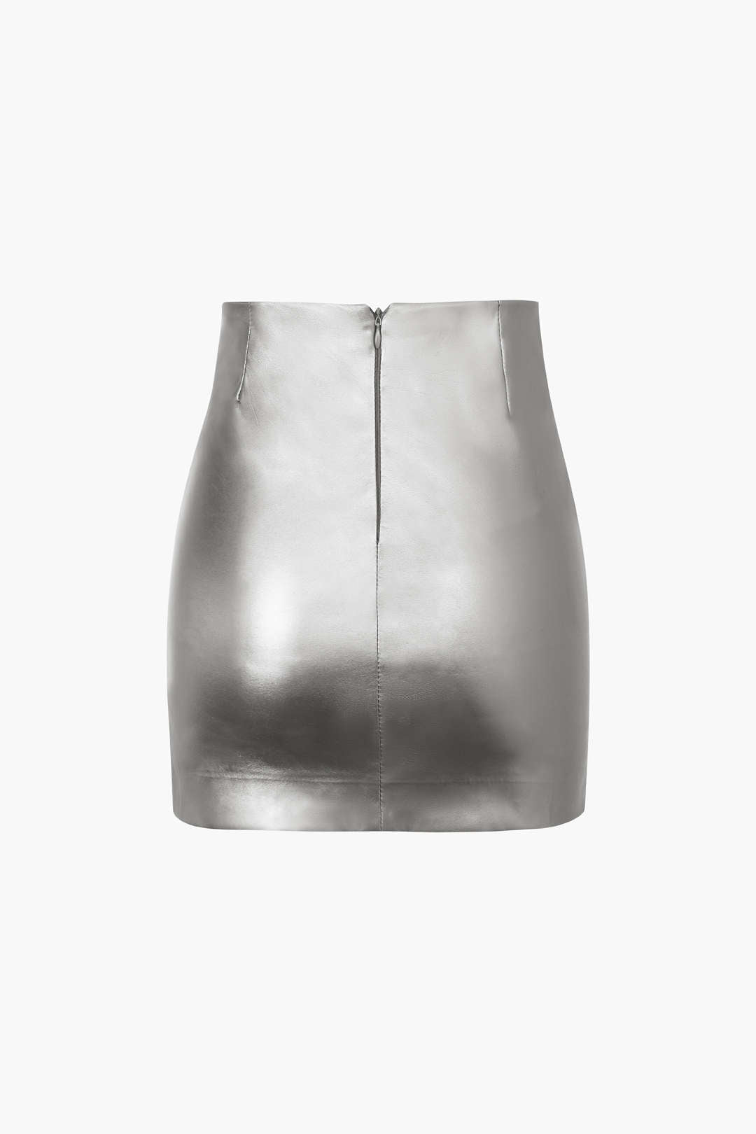 Metallic Faux Leather Knotted Mini Skirt for Y2K Aesthetic and Grunge Style Outfits Metallic Faux Leather Knotted Mini Skirt for Y2K Aesthetic and Grunge Style Outfits