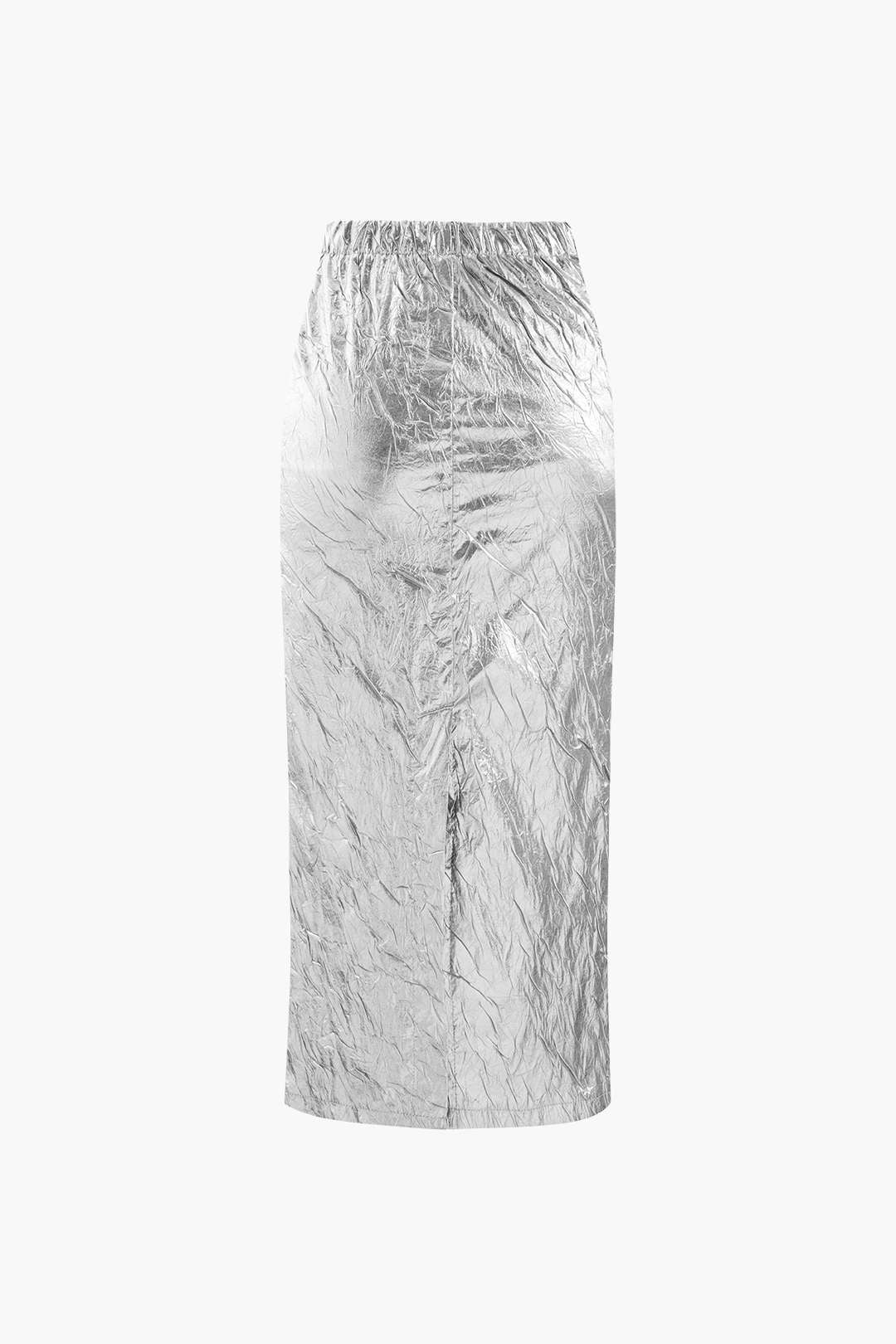 Metallic Textured Midi Skirt for Y2K Fashion Lovers - Chic Aesthetic Outfit Essential Metallic Textured Midi Skirt for Y2K Fashion Lovers - Chic Aesthetic Outfit Essential