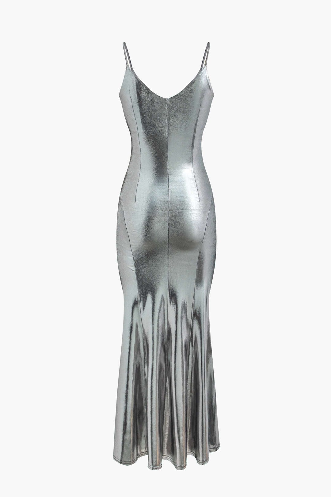 Metallic V-Neck Cami Dress: Y2K Aesthetic Mermaid Maxi for Stunning Night Out Looks Metallic V-Neck Cami Dress: Y2K Aesthetic Mermaid Maxi for Stunning Night Out Looks