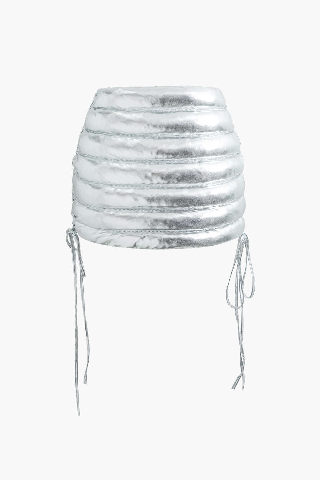 Metallic Y2K Tie Side Mini Skirt - Trendy Grunge Aesthetic for Stylish Outfits Metallic Y2K Tie Side Mini Skirt - Trendy Grunge Aesthetic for Stylish Outfits