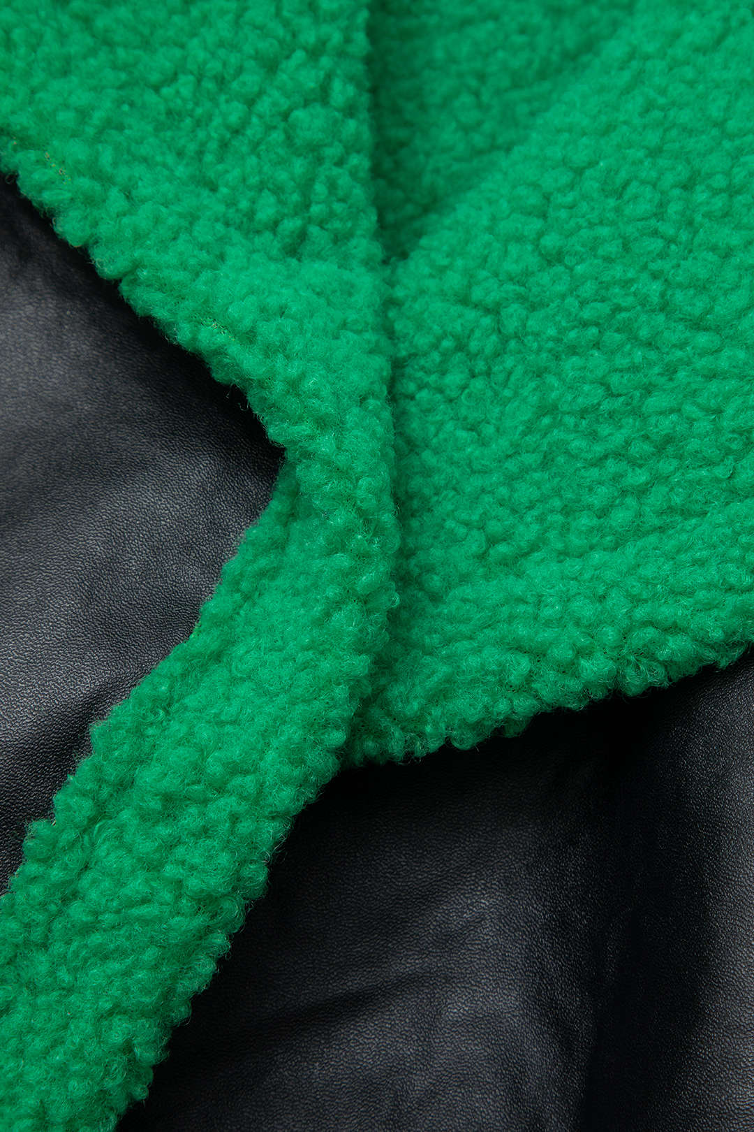 Notched Lapel Faux Leather Shearling Jacket for Y2K Fashion and Coquette Aesthetic Notched Lapel Faux Leather Shearling Jacket for Y2K Fashion and Coquette Aesthetic