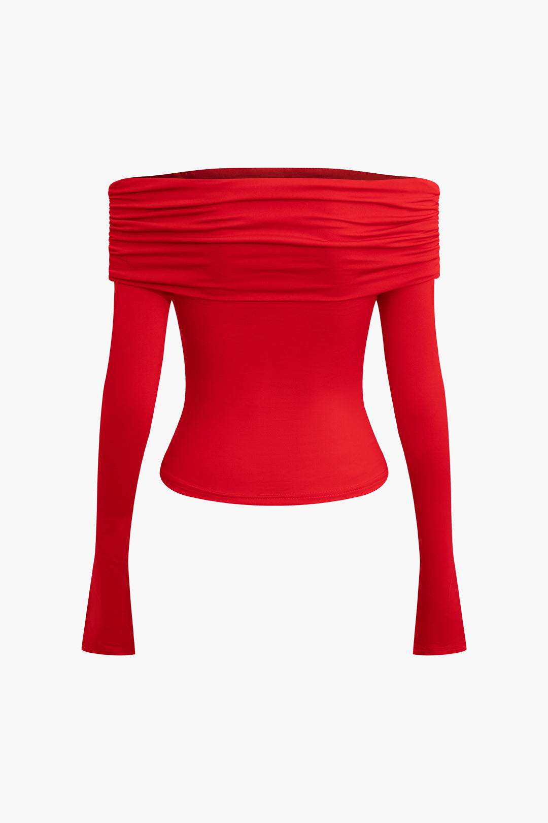 Off-Shoulder Ruched Long Sleeve Top & Split Maxi Skirt Set for Y2K Aesthetic Outfits Off-Shoulder Ruched Long Sleeve Top & Split Maxi Skirt Set for Y2K Aesthetic Outfits