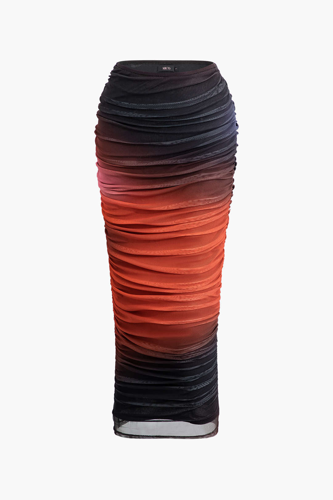 Ombre Mesh Ruched Maxi Skirt - Y2K Aesthetic Fashion for Trendy Outfits and Stylish Looks Ombre Mesh Ruched Maxi Skirt - Y2K Aesthetic Fashion for Trendy Outfits and Stylish Looks
