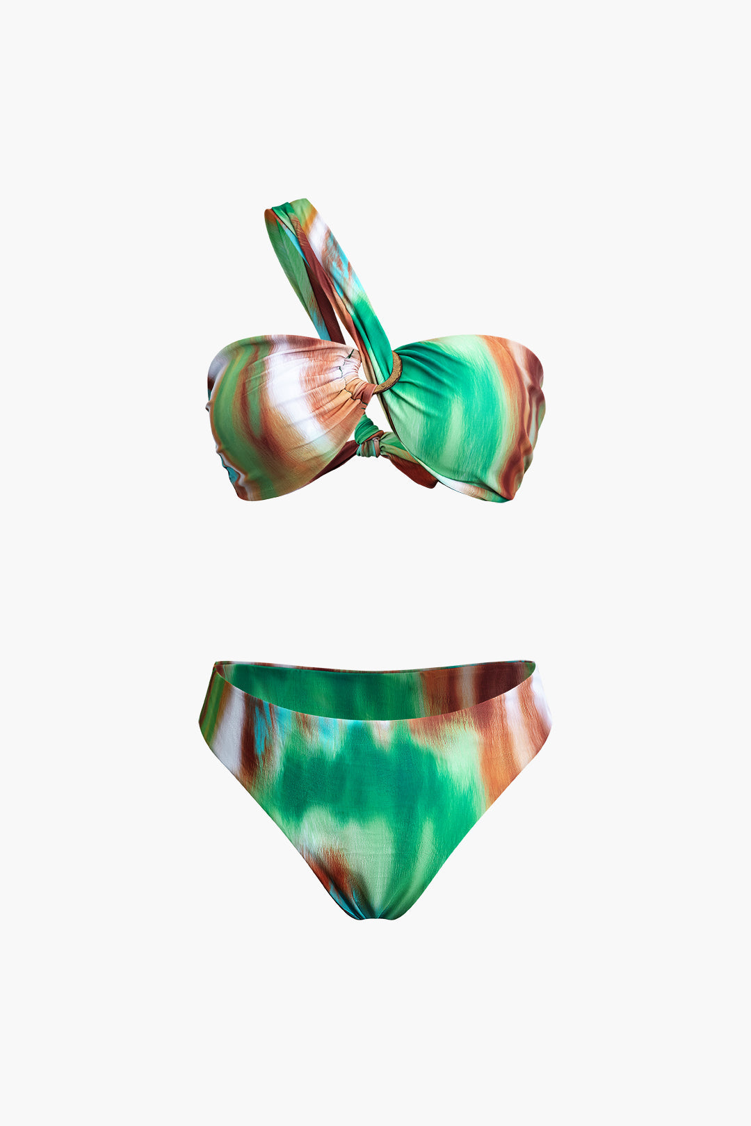 Ombre One Shoulder Bikini & Cover Up Skirt Set - Y2K Aesthetic Swimwear for Trendy Looks Ombre One Shoulder Bikini & Cover Up Skirt Set - Y2K Aesthetic Swimwear for Trendy Looks