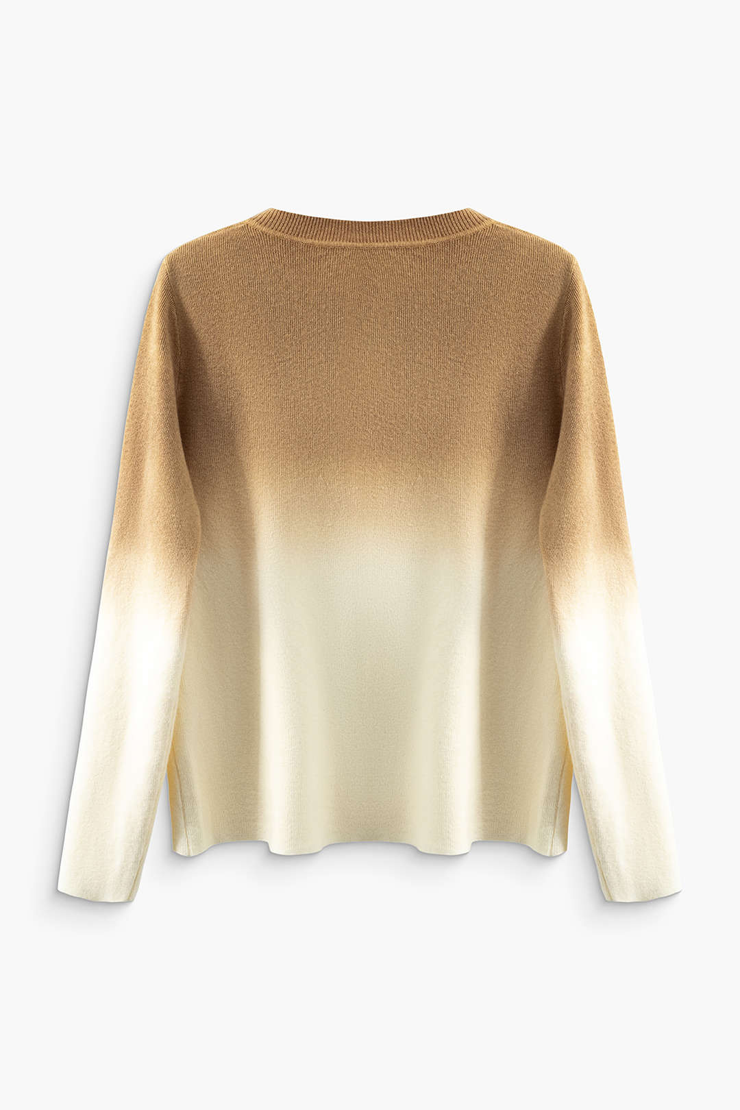 Ombre Round Neck Long Sleeve Sweater - Y2K Aesthetic Comfy Layering Essential Ombre Round Neck Long Sleeve Sweater - Y2K Aesthetic Comfy Layering Essential