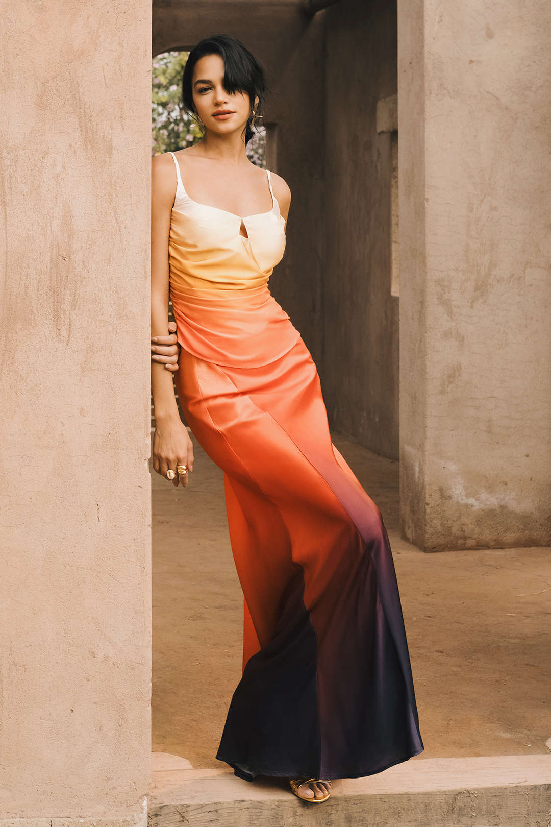 Ombre Ruched Cami Top - Y2K Aesthetic Cute Crop Top for Coquette and Grunge Styles Ombre Ruched Cami Top - Y2K Aesthetic Cute Crop Top for Coquette and Grunge Styles