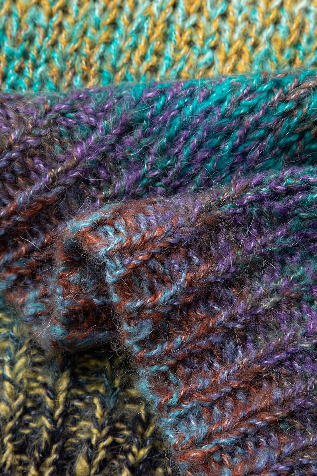 Ombre Turtleneck Drop Shoulder Long Sleeve Sweater - Y2K Aesthetic Cozy Fashion Top Ombre Turtleneck Drop Shoulder Long Sleeve Sweater - Y2K Aesthetic Cozy Fashion Top