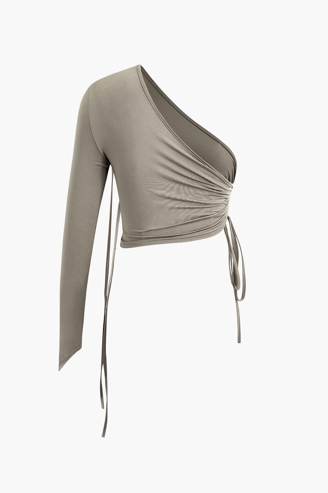 One Shoulder Drawstring Top & Ruched Mini Skirt Set - Y2K Aesthetic Outfit One Shoulder Drawstring Top & Ruched Mini Skirt Set - Y2K Aesthetic Outfit