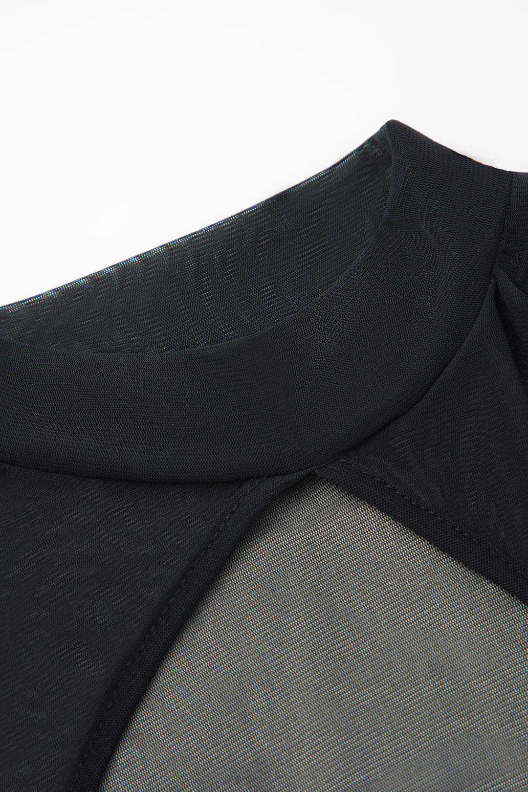 Patchwork Mesh Cut-Out Mock Neck Ruched Midi Dress - Y2K Aesthetic Fashion Statement Patchwork Mesh Cut-Out Mock Neck Ruched Midi Dress - Y2K Aesthetic Fashion Statement