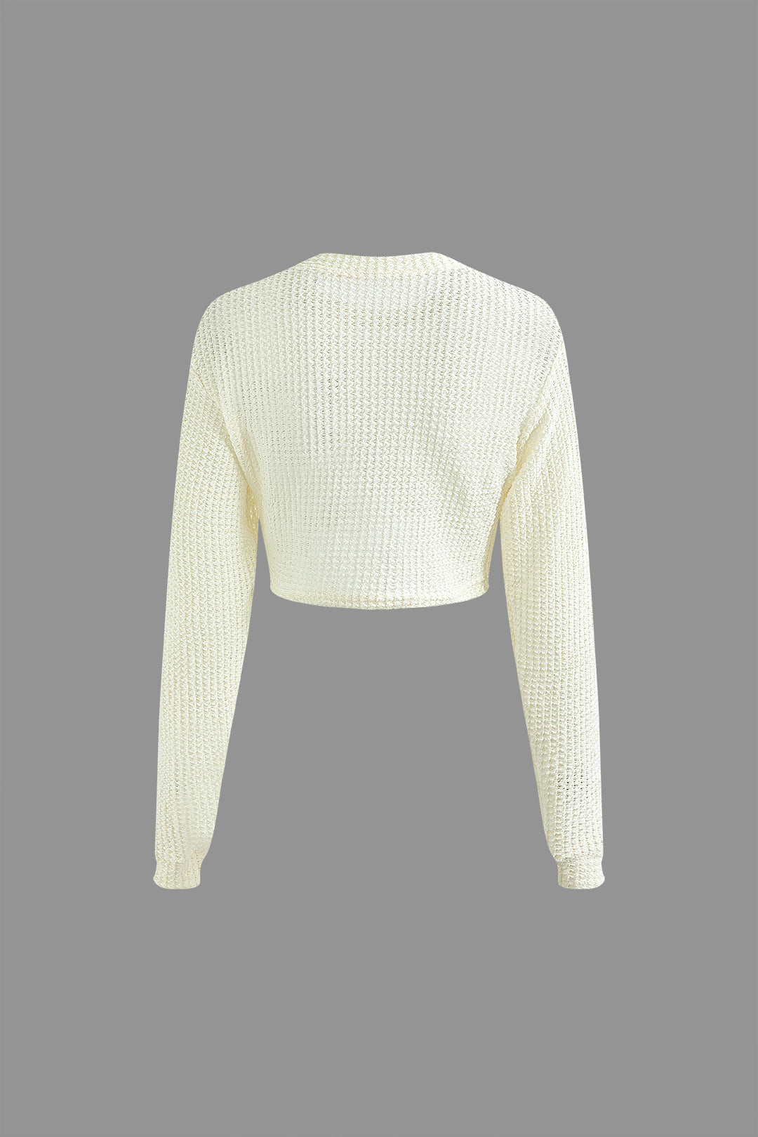 Patchwork Open Knit Round Neck Top with Chest Pocket & Matching Mini Skirt Set Patchwork Open Knit Round Neck Top with Chest Pocket & Matching Mini Skirt Set