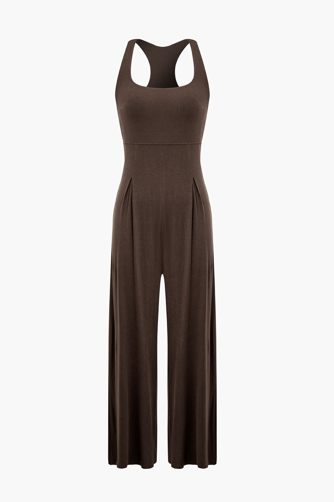 Pleated Square Neck Sleeveless Jumpsuit in Y2K Aesthetic for Trendy Summer Outfits