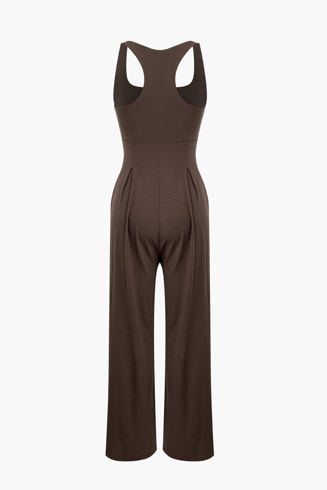Pleated Square Neck Sleeveless Jumpsuit in Y2K Aesthetic for Trendy Summer Outfits Pleated Square Neck Sleeveless Jumpsuit in Y2K Aesthetic for Trendy Summer Outfits