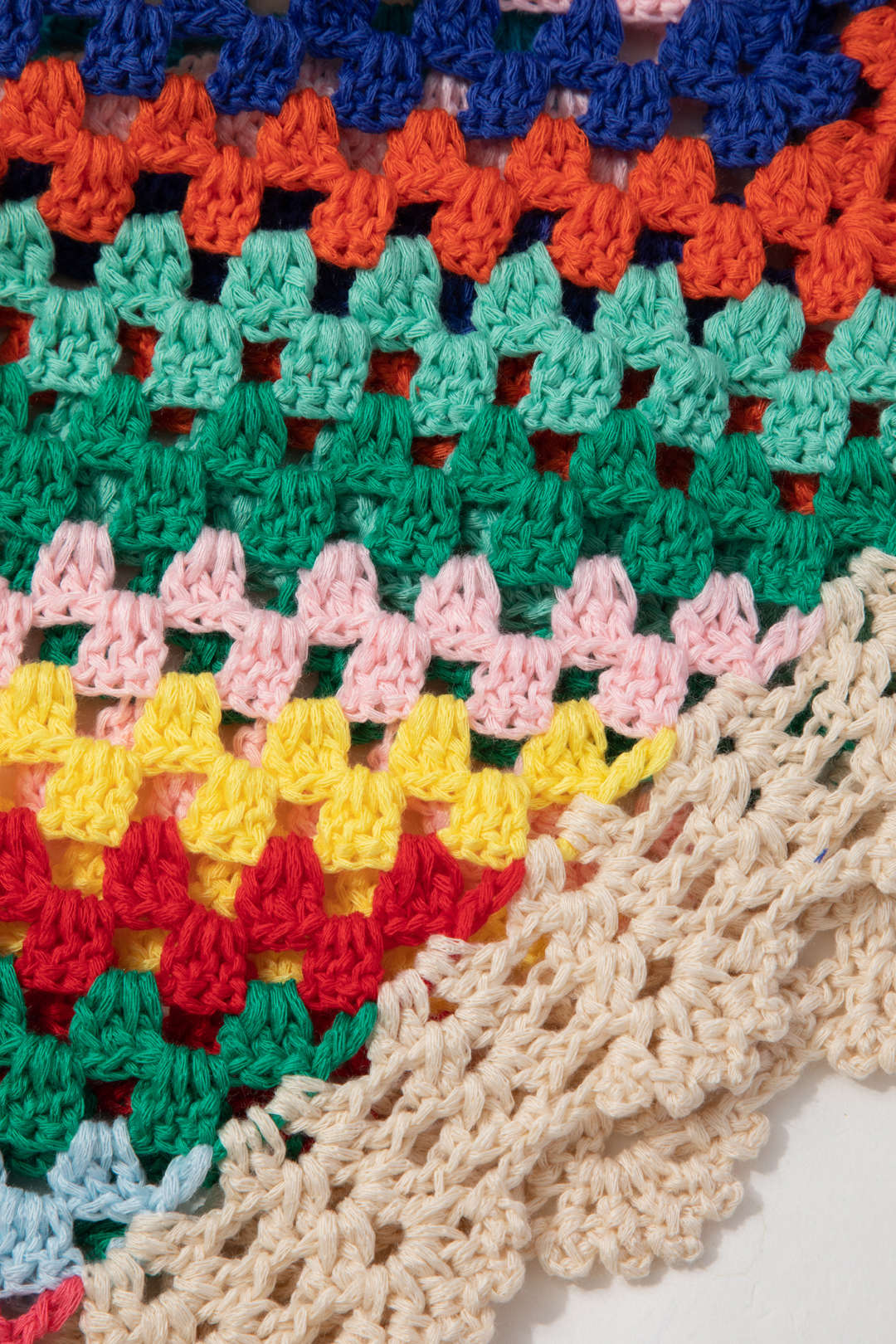 Rainbow Crochet Halter Bikini and Skirt 3-Piece Set for Y2K Aesthetic Summer Vibes Rainbow Crochet Halter Bikini and Skirt 3-Piece Set for Y2K Aesthetic Summer Vibes