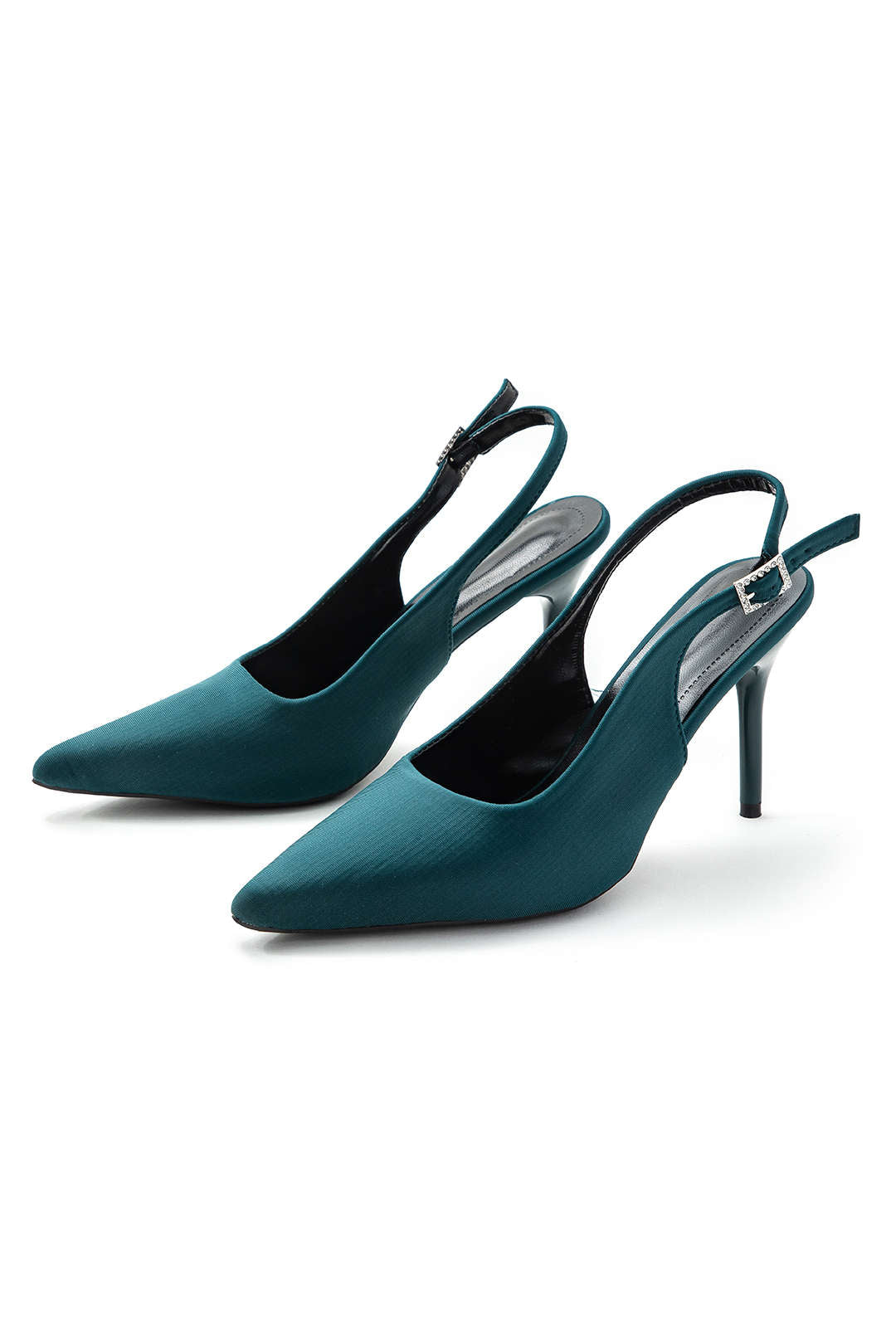 Rhinestone Buckle Pointed-Toe High Heels for Y2K Fashion and Coquette Aesthetic