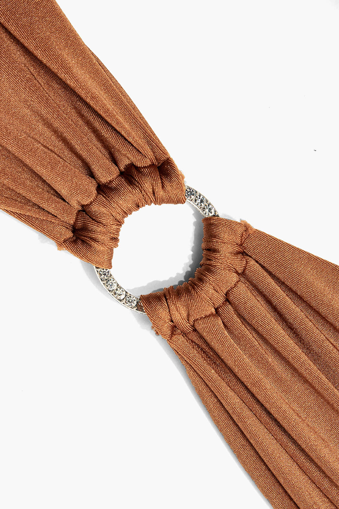 Rhinestone Ring Bandeau Side Tie Y2K Aesthetic Bikini Swimsuit Set for Trendy Summer Vibes Rhinestone Ring Bandeau Side Tie Y2K Aesthetic Bikini Swimsuit Set for Trendy Summer Vibes